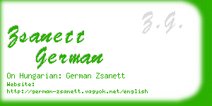 zsanett german business card